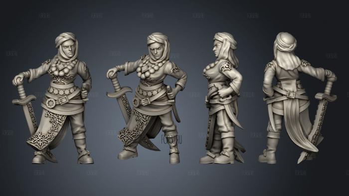 Pirate Queen Sayyida 01 stl model for CNC
