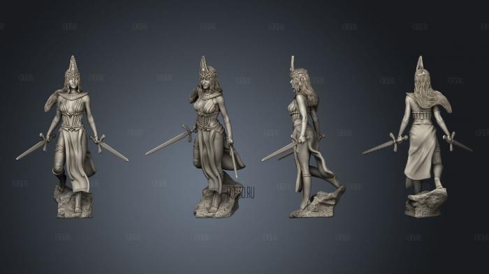 Priestess of Anubis Warrior stl model for CNC