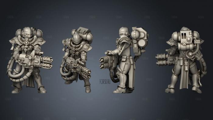Proxy Flame thrower lady of war stl model for CNC