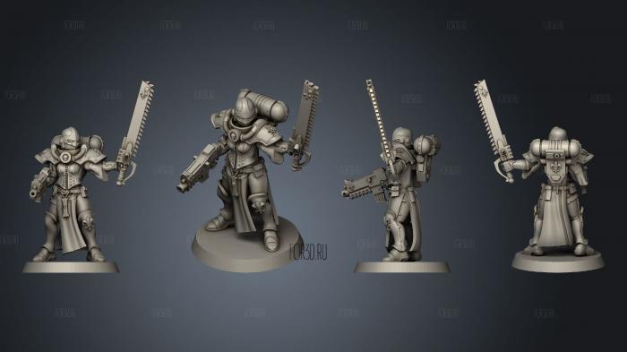 Proxy lady of war with chainsaw stl model for CNC