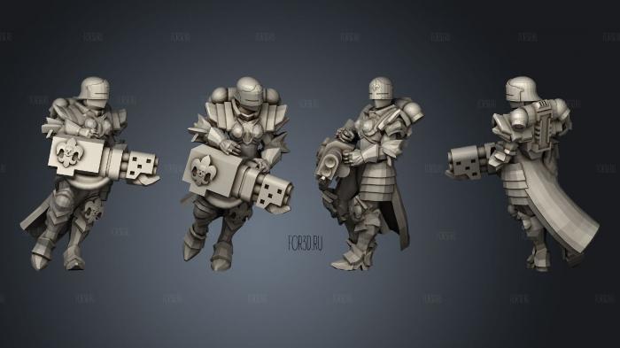 Proxy Sisters Heavy Bolter Flamer stl model for CNC
