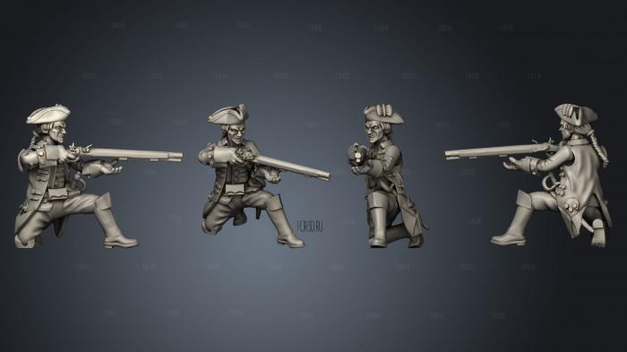 Prussian light infantry 2 stl model for CNC