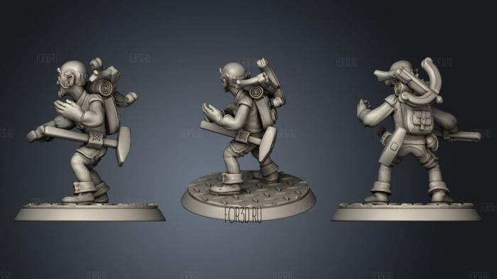 Gnome Artificer stl model for CNC