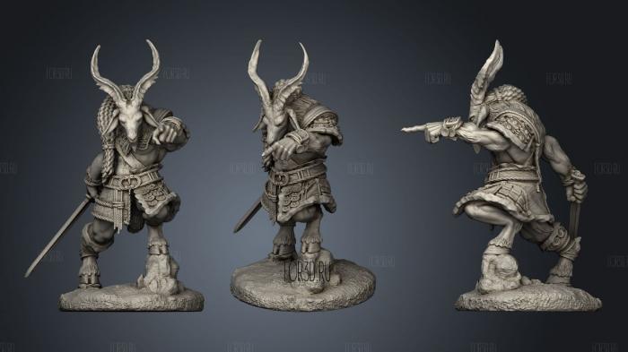 Goatmen 2 stl model for CNC