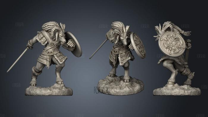 Goatmen 3 stl model for CNC