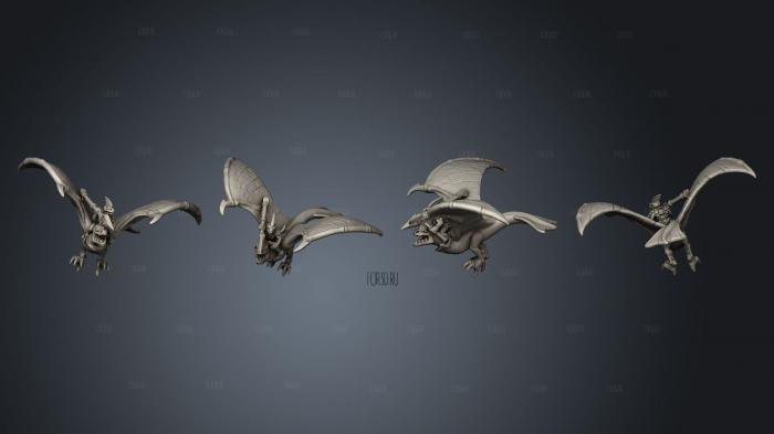 Летающие рептилии без рельефа 3d stl модель для ЧПУ