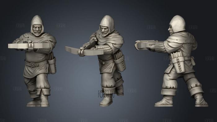 Guard with Crossbow pose 1 stl model for CNC