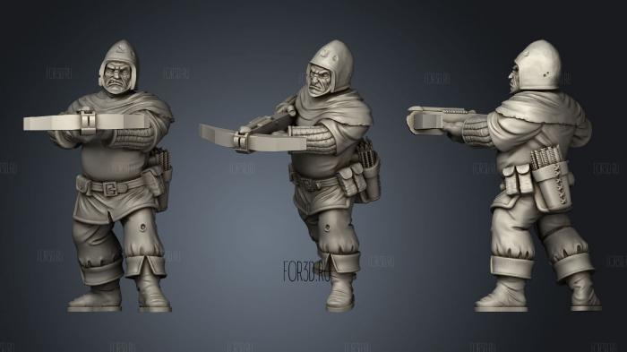 Guard with Crossbow pose 3 stl model for CNC