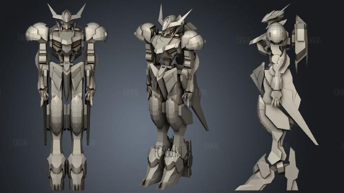 Gundam barbatos stl model for CNC