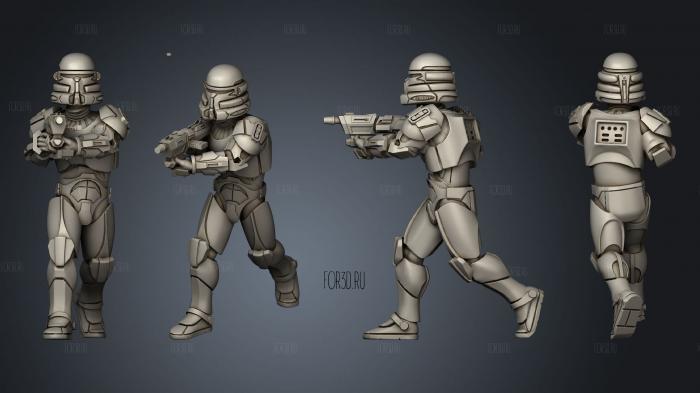 Republic Commando Squad stl model for CNC