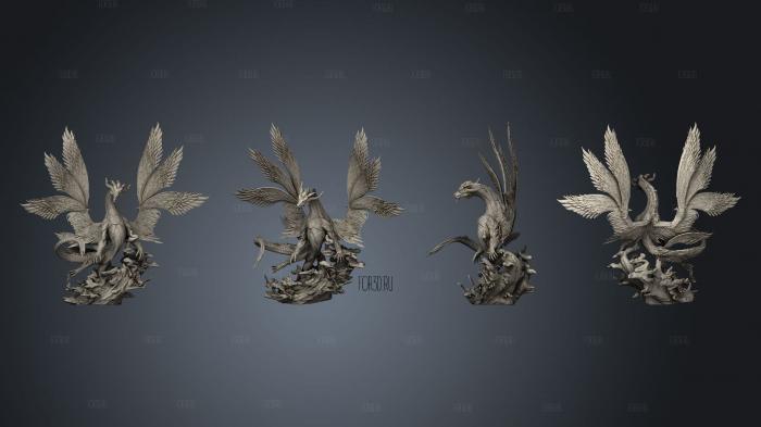 Royal Feathered Dragon stl model for CNC