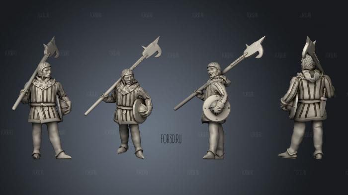 Sample Medieval Soldier stl model for CNC