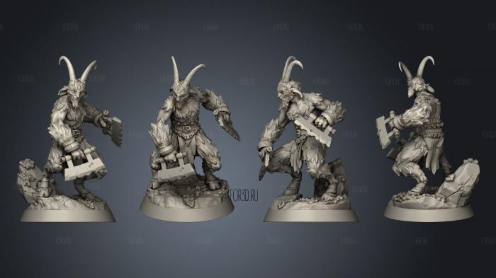 satyr brawler stl model for CNC