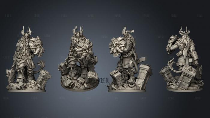 Satyr Warrior stl model for CNC