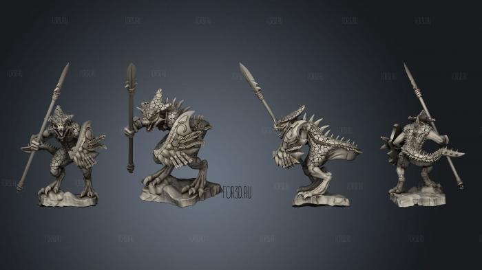 SAURUS WITH SPEAR 1 stl model for CNC