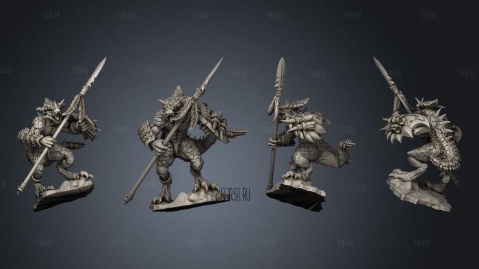 SAURUS WITH SPEAR 2 3d stl модель для ЧПУ