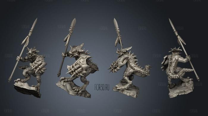 SAURUS WITH SPEAR 6 stl model for CNC