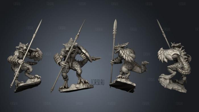 SAURUS WITH SPEAR 7 3d stl модель для ЧПУ