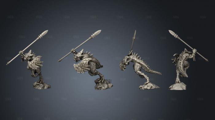 SAURUS WITH SPEAR 8 3d stl модель для ЧПУ