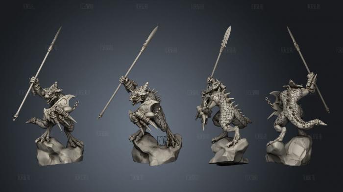 SAURUS WITH SPEAR 10 3d stl модель для ЧПУ