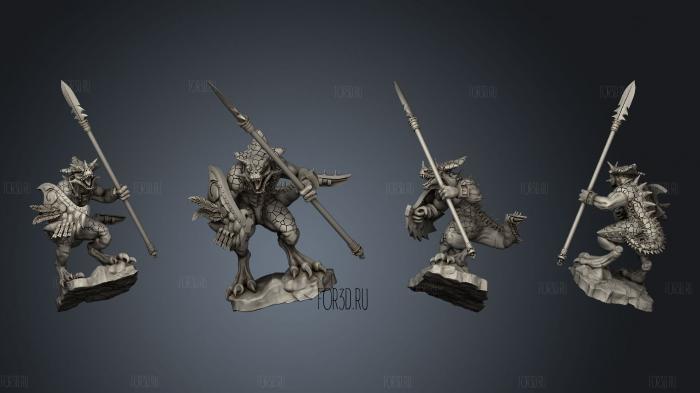 SAURUS WITH SPEAR 11 3d stl модель для ЧПУ