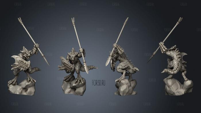 SAURUS WITH SPEAR 15 3d stl модель для ЧПУ