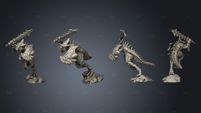 SAURUS WITH SWORD 3 3d stl модель для ЧПУ