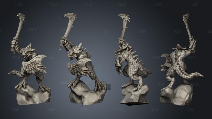 SAURUS WITH SWORD 5 3d stl модель для ЧПУ