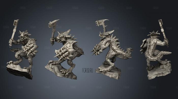 SAURUS WITH SWORD 6 3d stl модель для ЧПУ