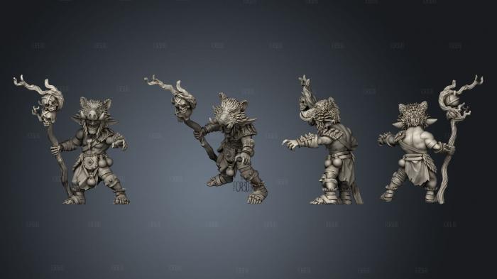 Savage Gobo Shaman stl model for CNC