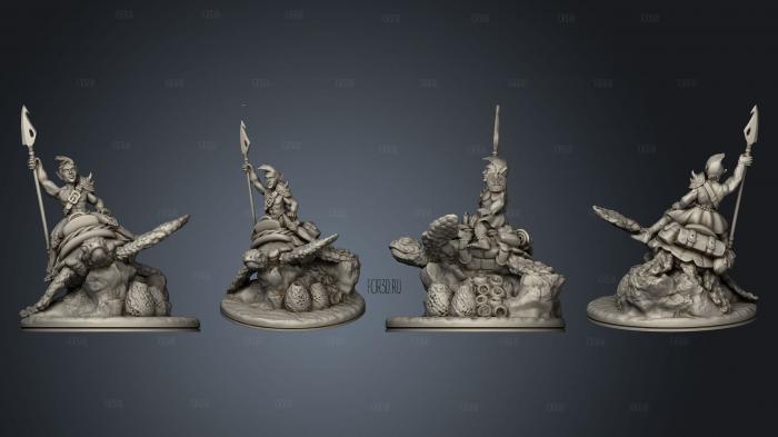 Sea Elf Rider Female 002 stl model for CNC