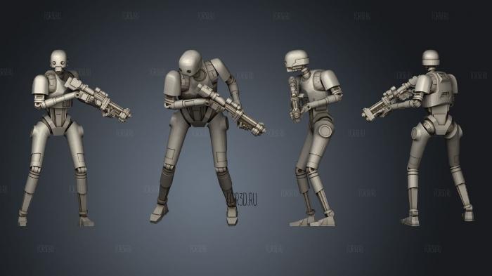 security droids pose 3 stl model for CNC