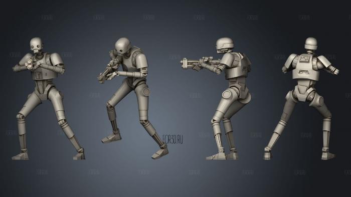 security droids pose 5 3d stl модель для ЧПУ