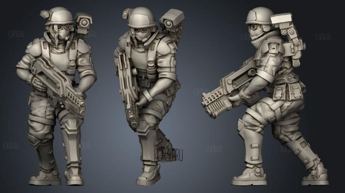 Human Female Colonist Marine Katherine stl model for CNC