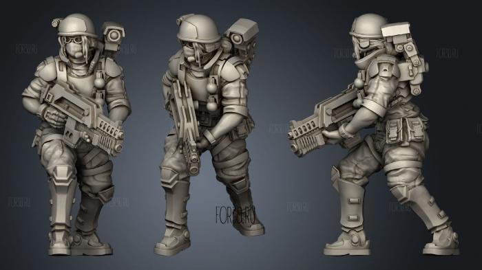 Human Female Colonist Marine Triss stl model for CNC