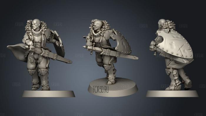 Human male fighter with attack hamster stl model for CNC