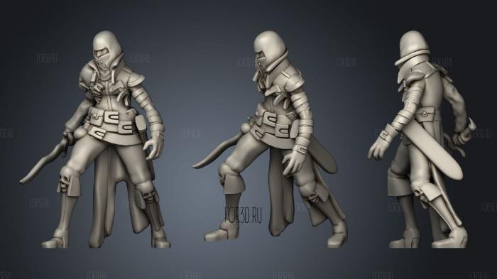 Humanoid Cultist Miniature 1 3d stl модель для ЧПУ