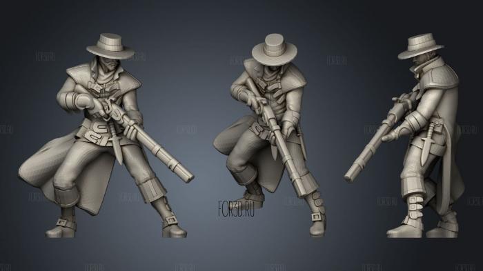 Hunter Miniature 3d stl модель для ЧПУ