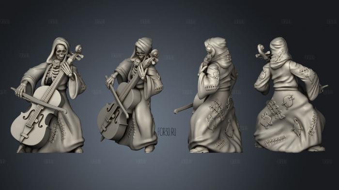 Skeleton Musician Cello 3d stl модель для ЧПУ