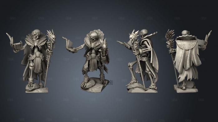 Skeleton Orc Warlock Book stl model for CNC