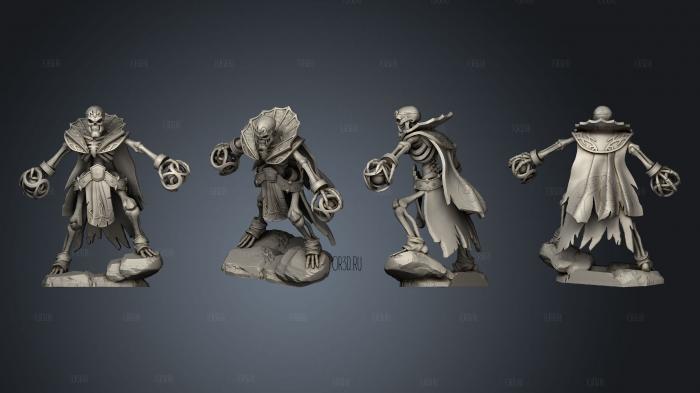 Skeleton Orc Warlock Magic stl model for CNC