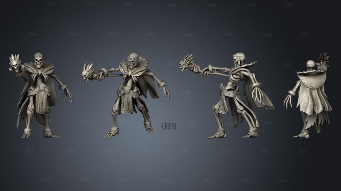Skeleton Orc Warlock Staff stl model for CNC