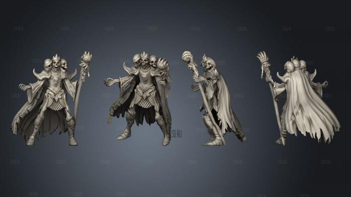 Skeleton Skull King stl model for CNC