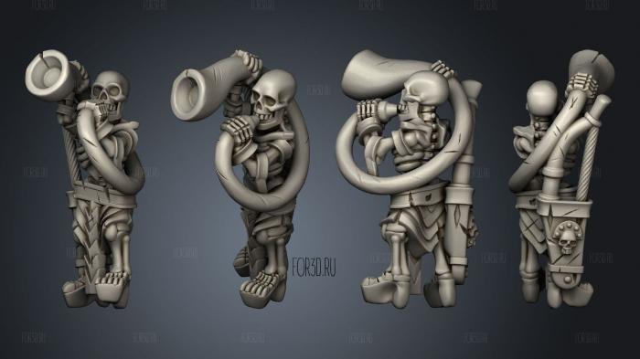 Skeleton Solo Musician 01 stl model for CNC