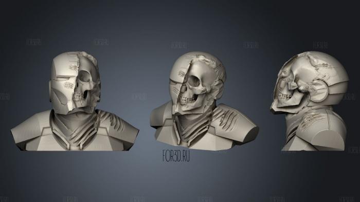 Iron Man Skull stl model for CNC