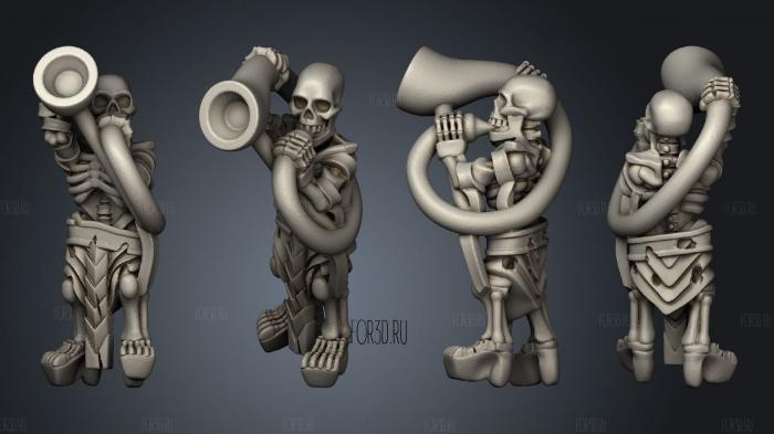 Skeletons Sword Musician 01 stl model for CNC