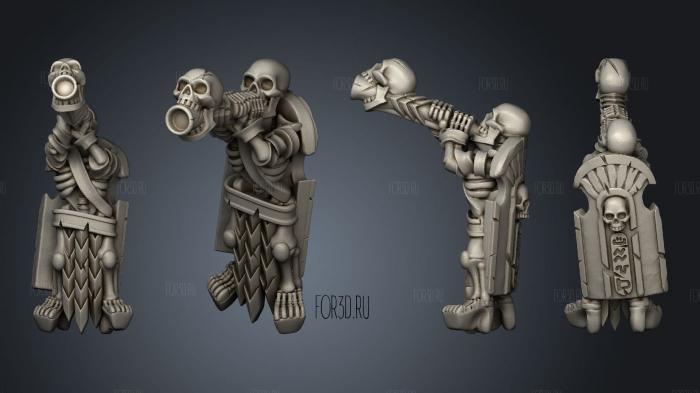 Skeletons Sword Musician 02 stl model for CNC