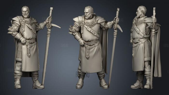 Knight Crusader stl model for CNC