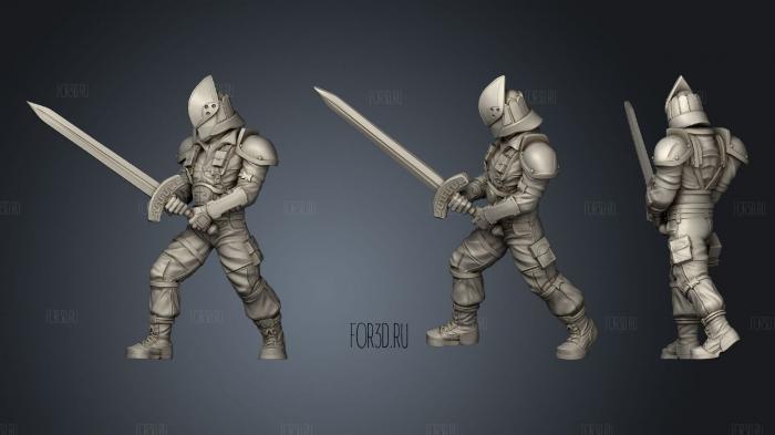 Knight of the order stl model for CNC