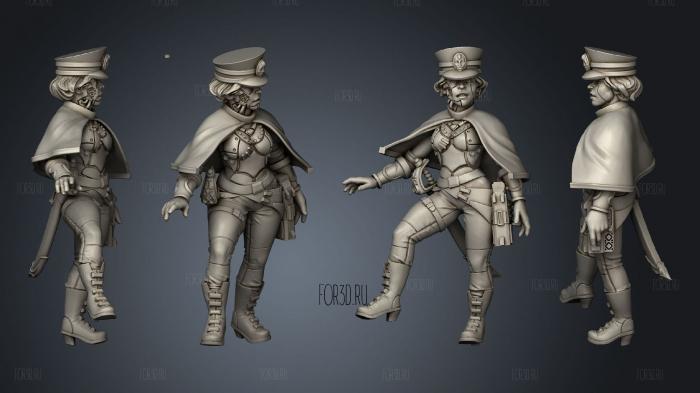 Sunfall Tales captain overseer maggie stl model for CNC